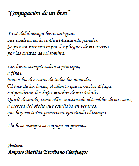 Conjugación de un beso