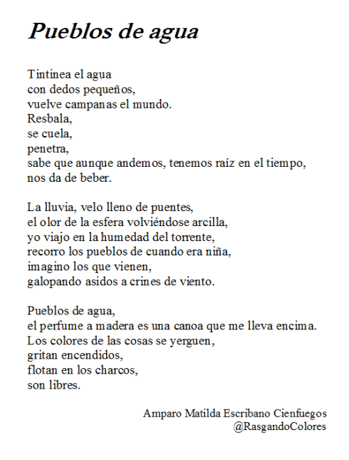 Poema Pueblos de Agua