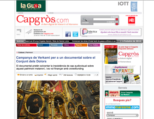 Noticia en la revista CAPGROS